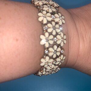 Flower Enamel Stretch Bracelet